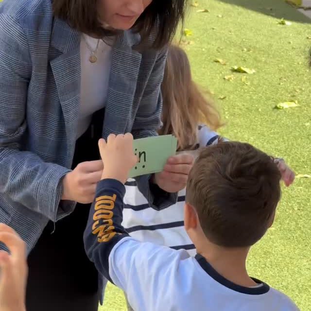 Leo had a word. A small one. A tricky one too. He met it all week and kept trying it through.
One letter at a time, a pause, then a try. With patience and practice, the sounds started to fly. The word finally clicked. Hip hip hooray. One last big smile… and it was time to play!
Our Early Years’ smallest learners regularly practise early reading by gently sounding out each letter in short three-letter words, then blending the sounds together to read the full word, building confidence through repetition, patience, and encouragement along the way.